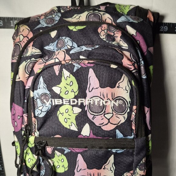 Vibedration Hydration Backpack w/o bladder - Cat pattern - Used - Picture 13 of 14